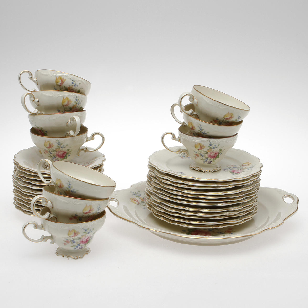 KAFFESERVIS "POMPADOUR", 25 delar, Rosenthal.