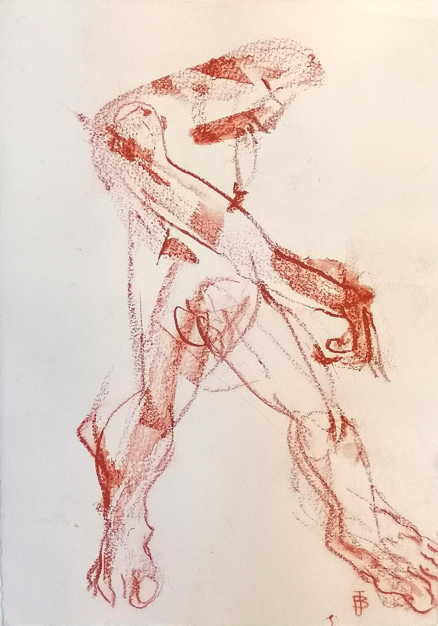 *PASTEL NUDE STUDY SIGNED JB.