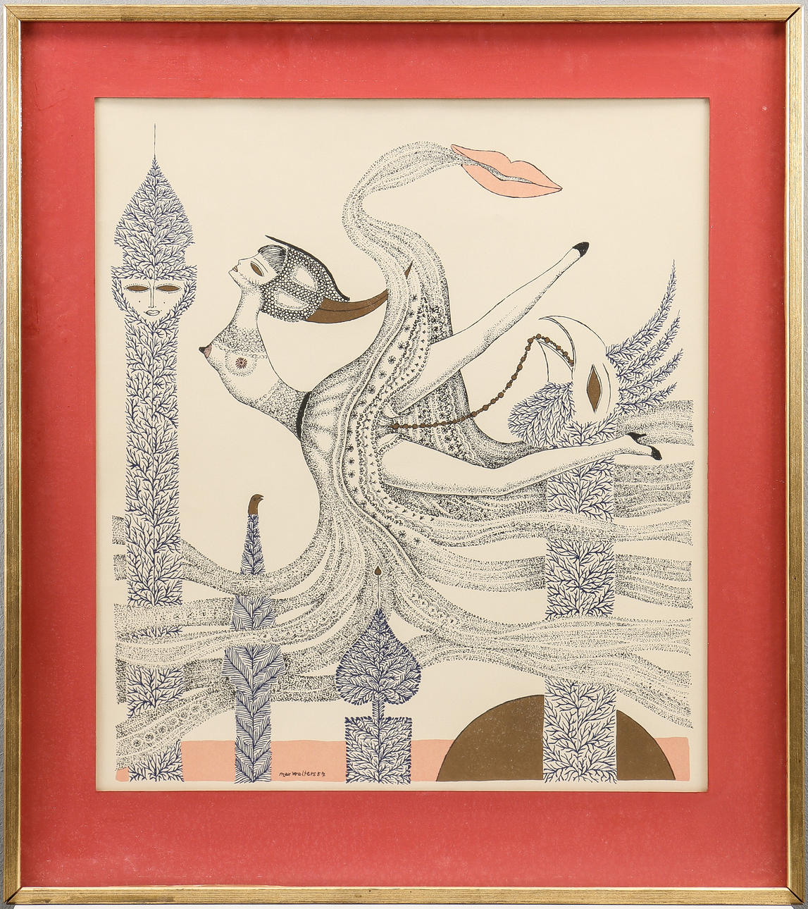 MAX WALTER SVANBERG. Lithographic print, signed in the print.