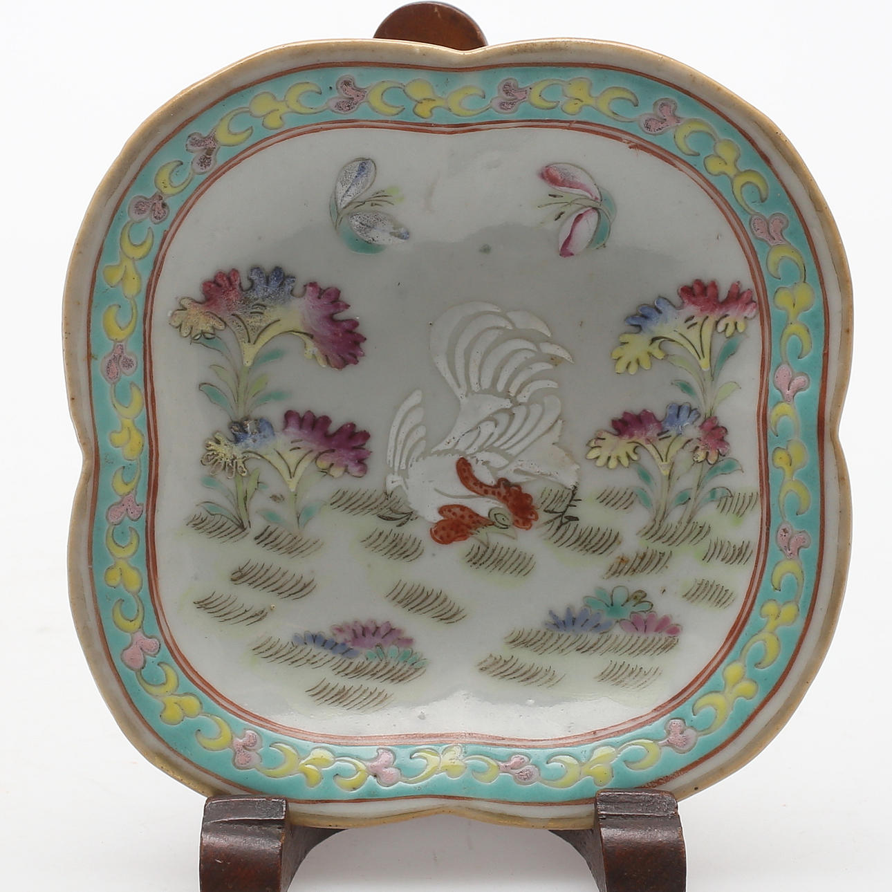 SKÅL på FOT, porslin, Kina, sent 1800-tal.