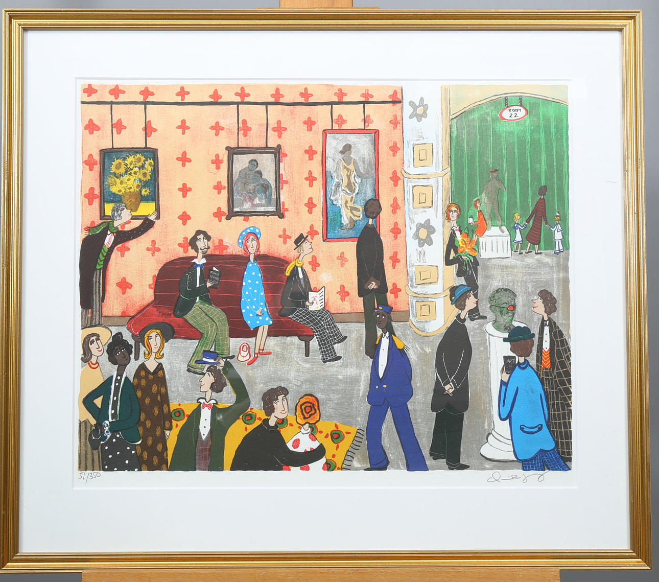 MARIKA LANG. Färglitografi, numrerad 51/350, signerad.