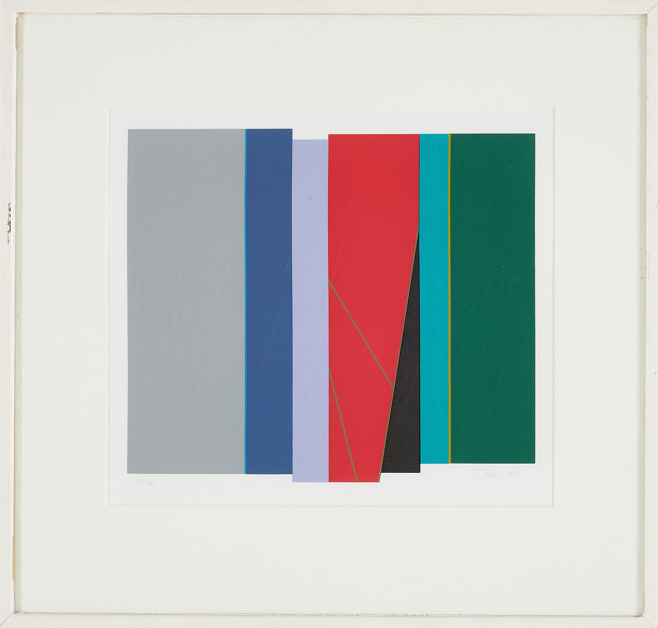 ILKKA PÄRNI. Geometric composition, serigraph, signed, numbered 73/180 and dated -95.