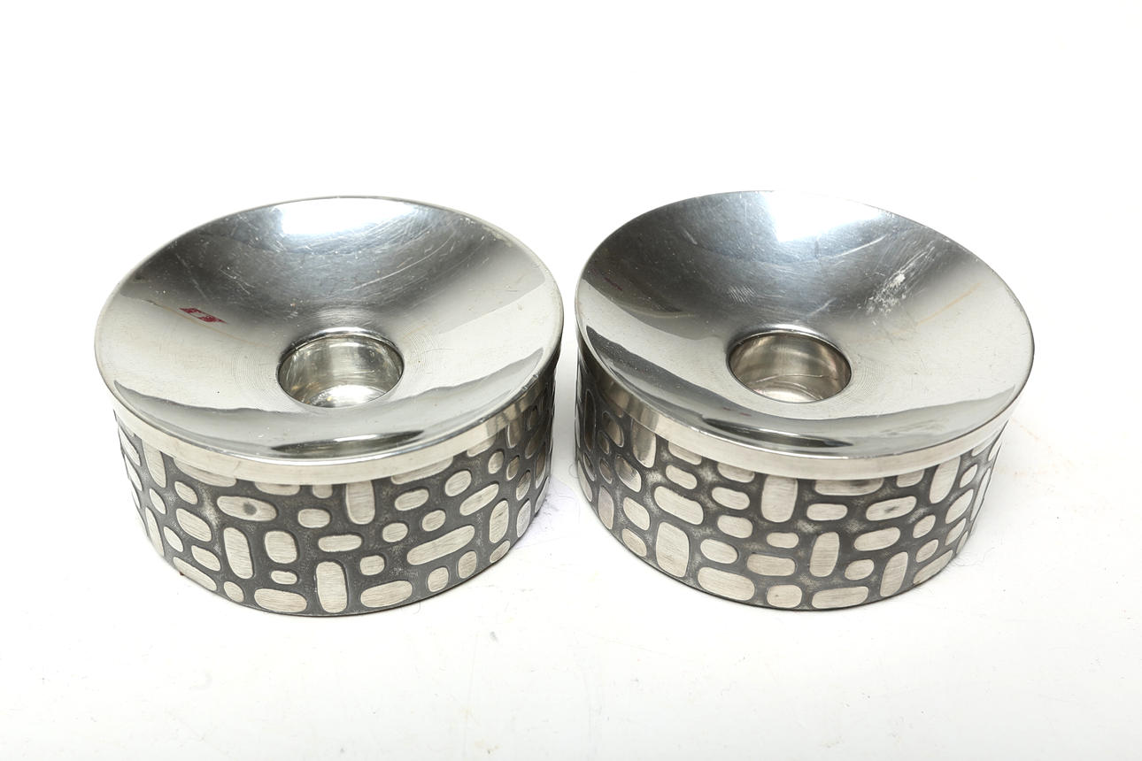 CANDLESTICKS, 1 pair, pewter, Norway.