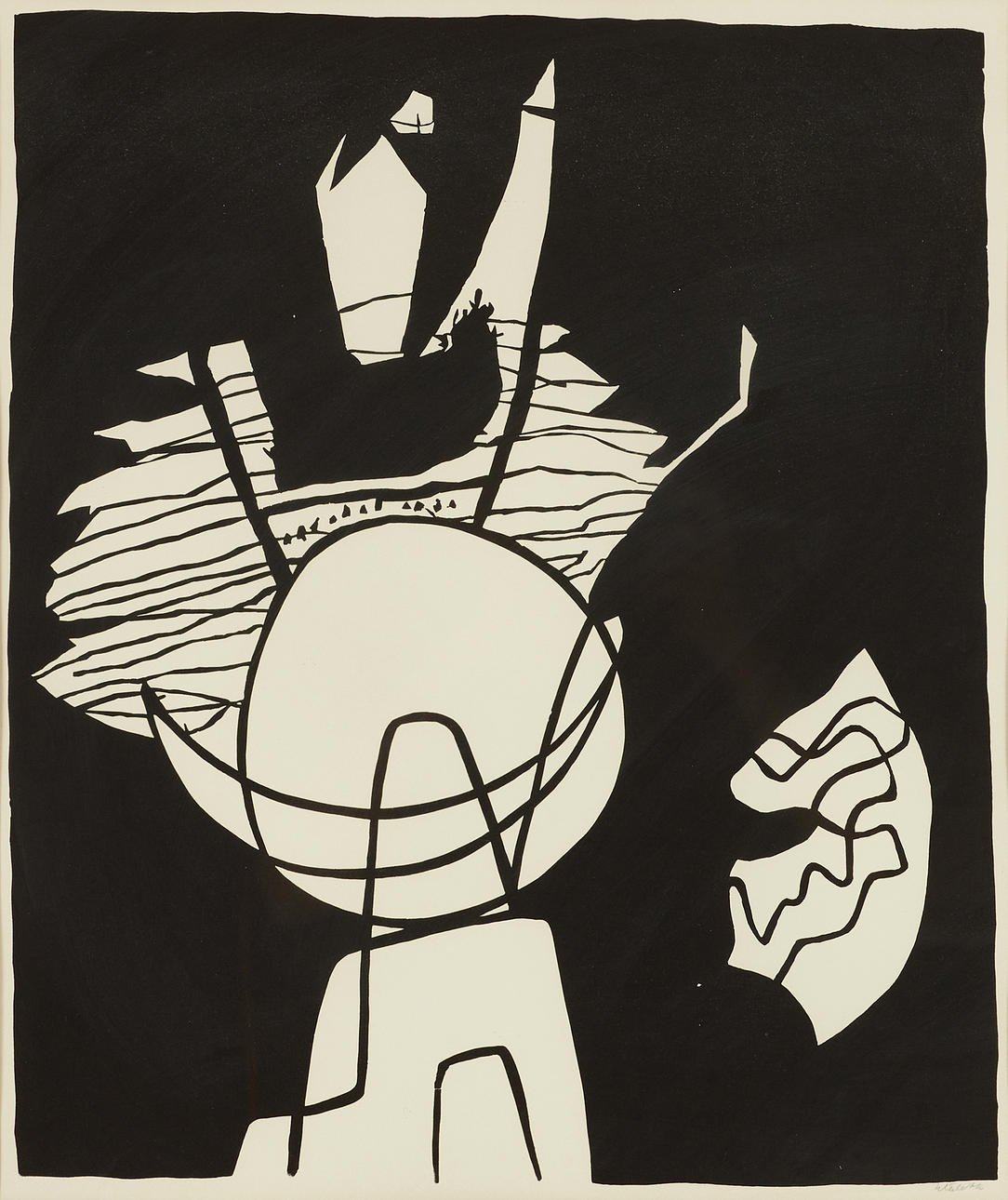 HERMAN TALVIK (ESTLAND/SVERIGE, 1906-1984). "Mångudens dikt", signerad, litografi