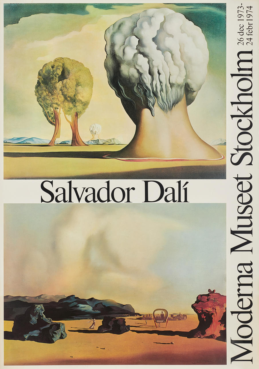 SALVADOR DALI. Moderna Museet Stockholm, 1973-1974, utställningsaffisch