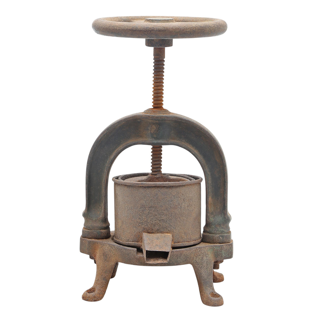 Iron wine or fruit press, 19th Century.