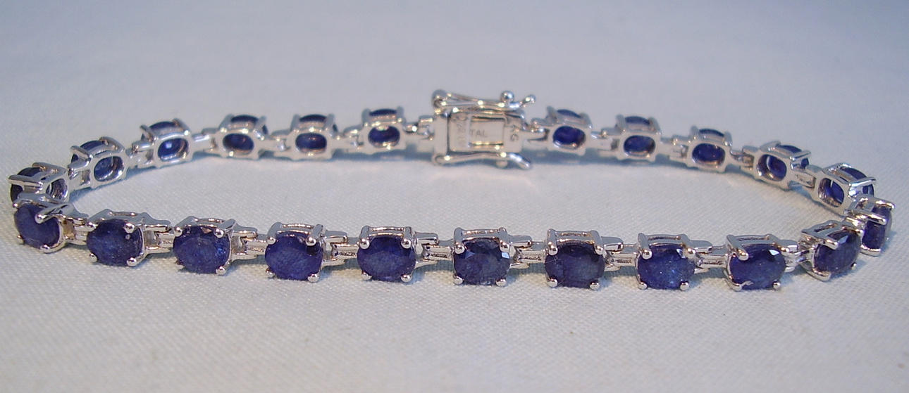 Sapphire Riviere armband ca. 10 ct.