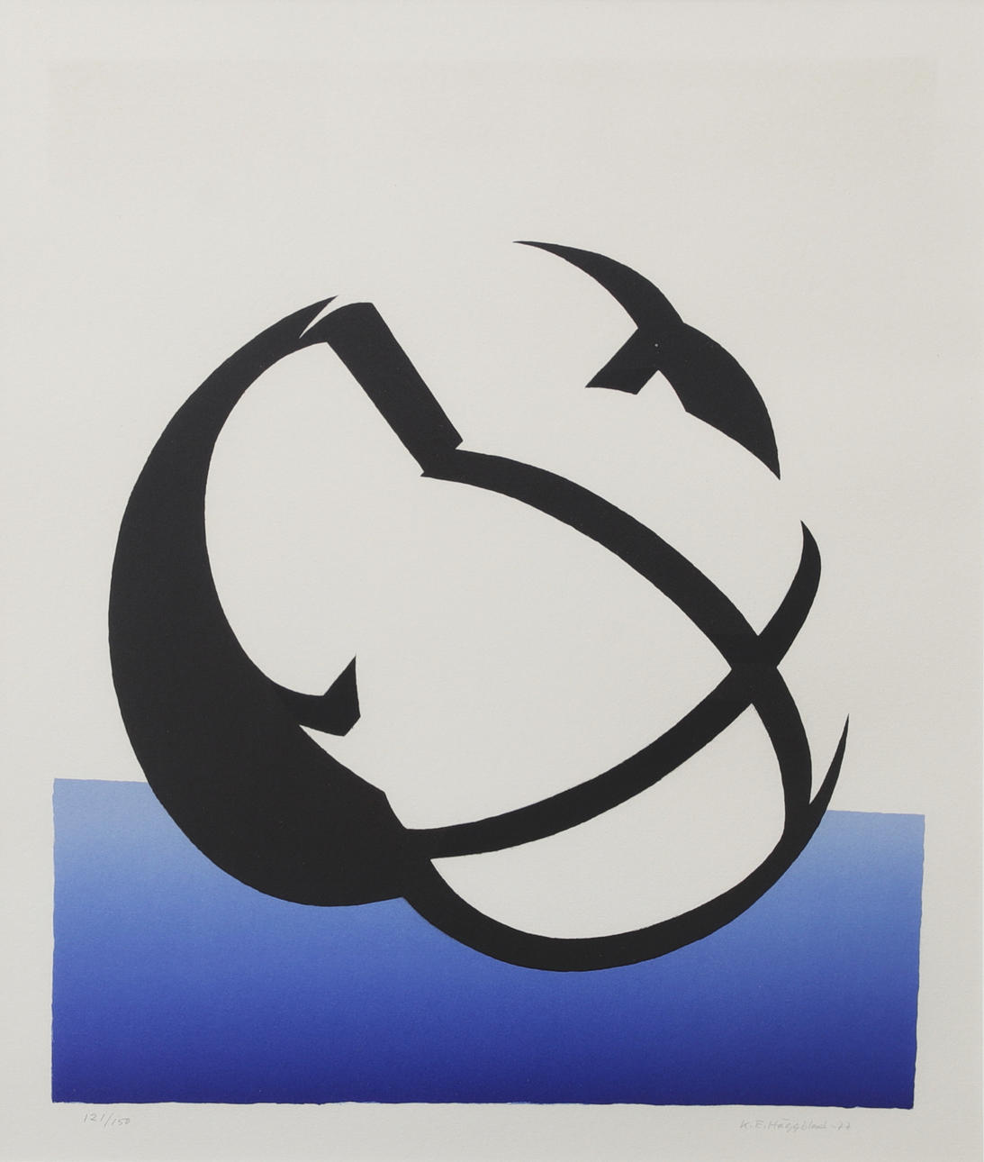 KARL ERIK HÄGGBLAD. Colour lithograph, signed, dated -77.