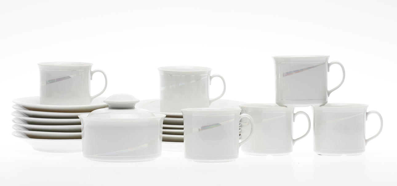 SERVISDELAR, 19 delar, porslin, "Clair de Lune" Susanne Öhlén, Rörstrand.