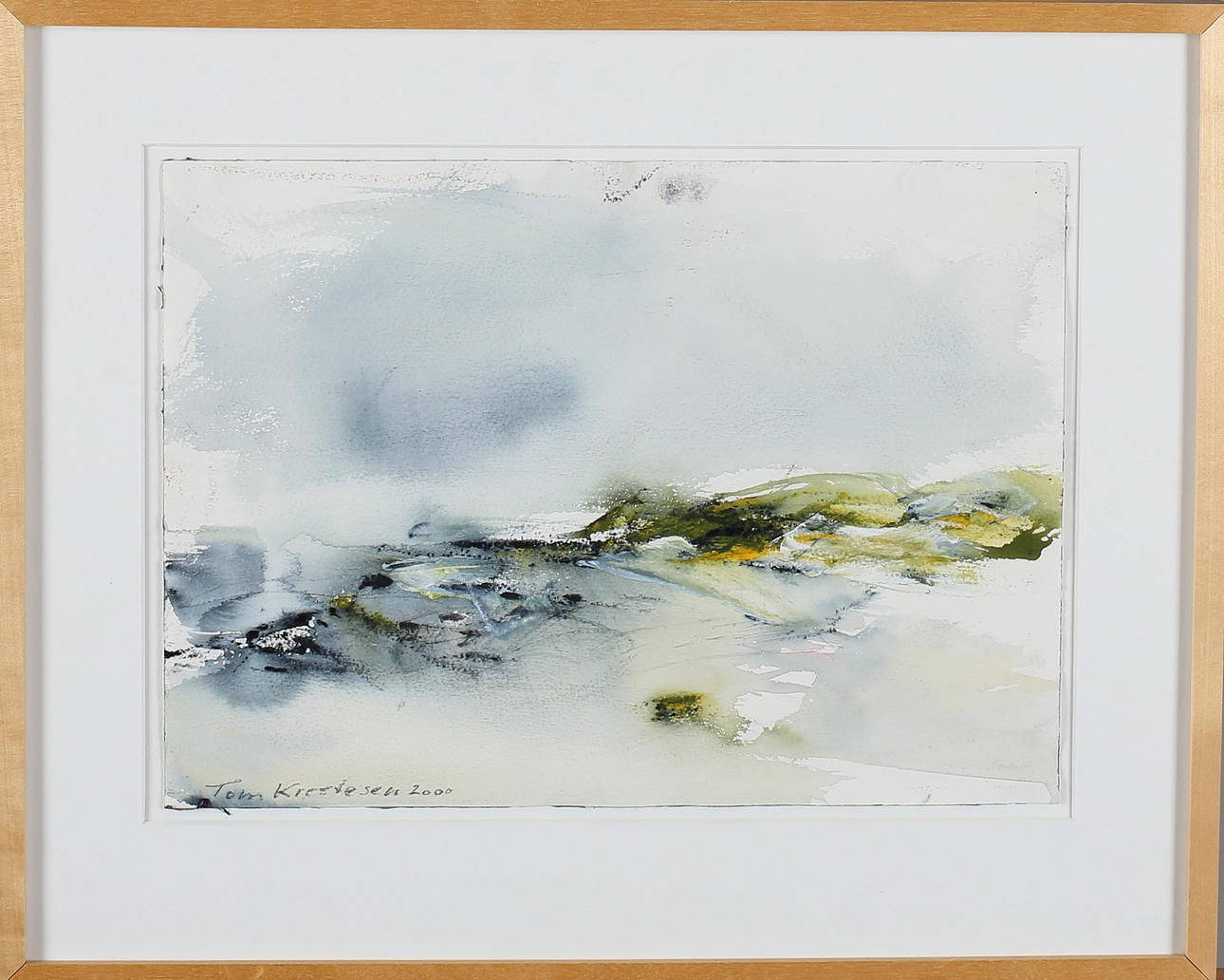 TOM KRESTESEN. Kustlandskap, akvarell, signerad samt daterad 2000.