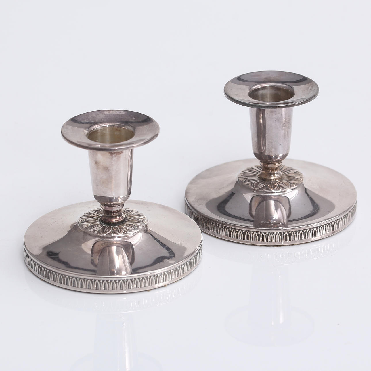 SILVER, candlesticks, a pair, K&EC, 1958, total weight 298 grams.