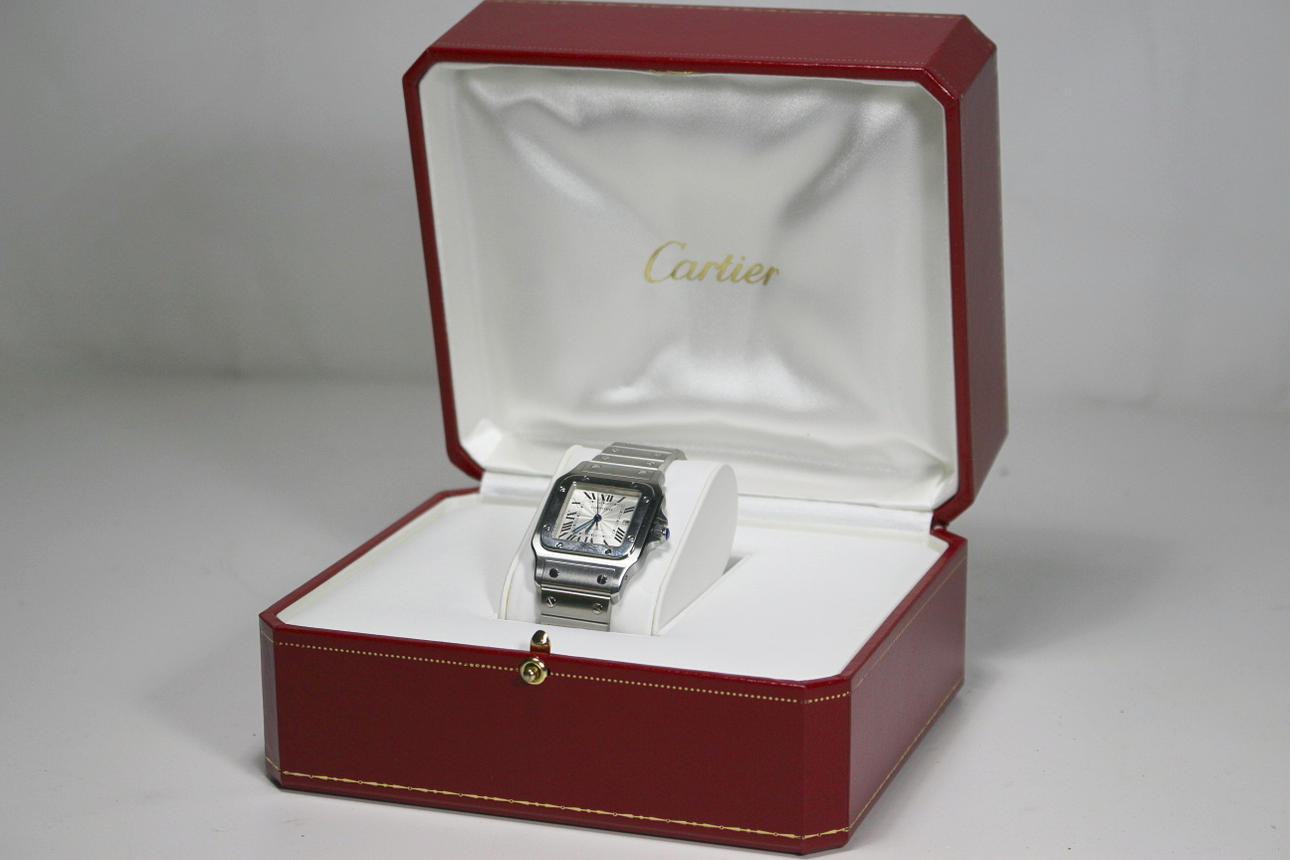 ARMBANDSUR, herr, Cartier, Santos Galbee 2319 stål.