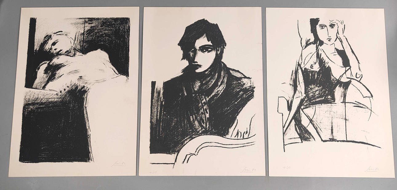 3 prints, signed Stein.