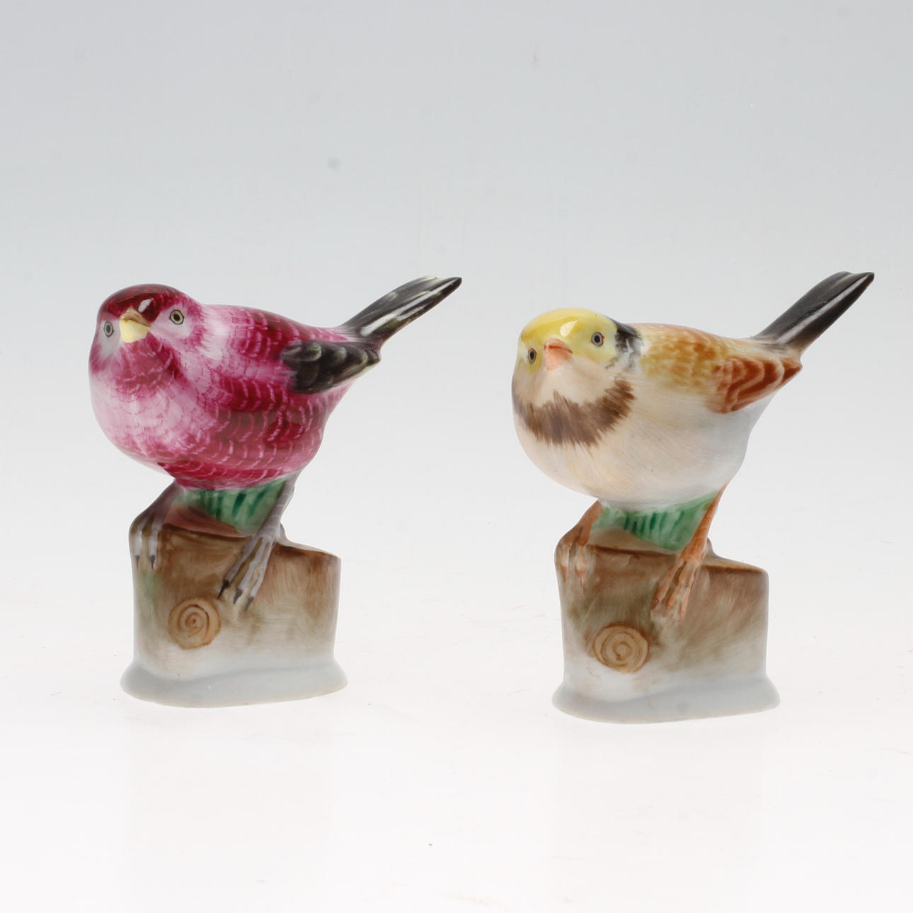 FIGURINER, 2 st, porslin, Herend, Ungern.