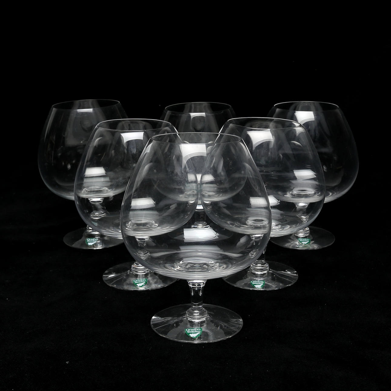 COGNAC GLASSES, 6 pcs, Orrefors.