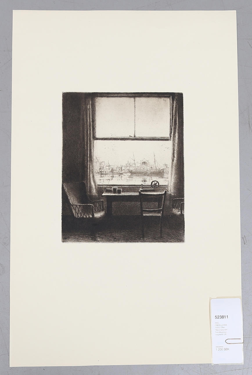 AXEL FRIDELL(1894-1935). EFTER. "Hammersmith". Torrnålsgravyr, osignerad.