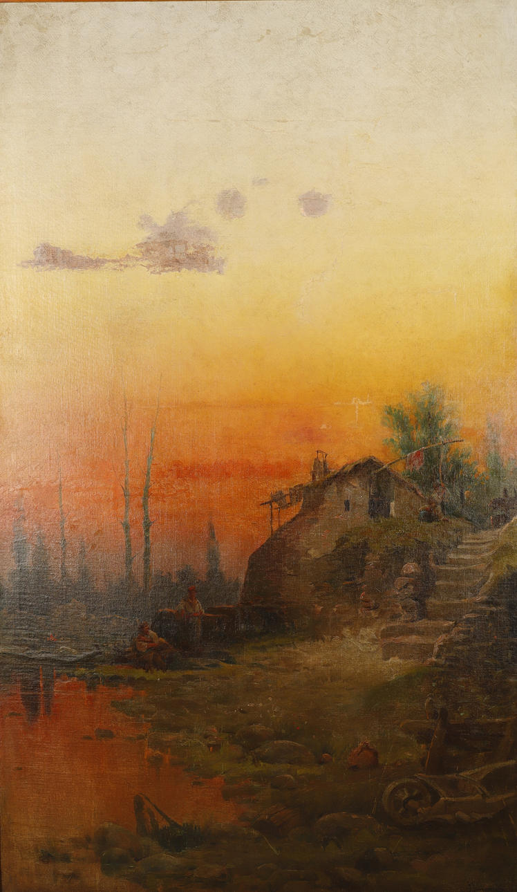 Sunrise at the farmhouse.