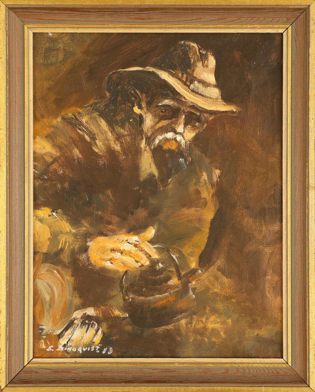 OIDENTIFIERAD KONSTNÄR. Oil on canvas, signed L Lindqvist, dated -83.