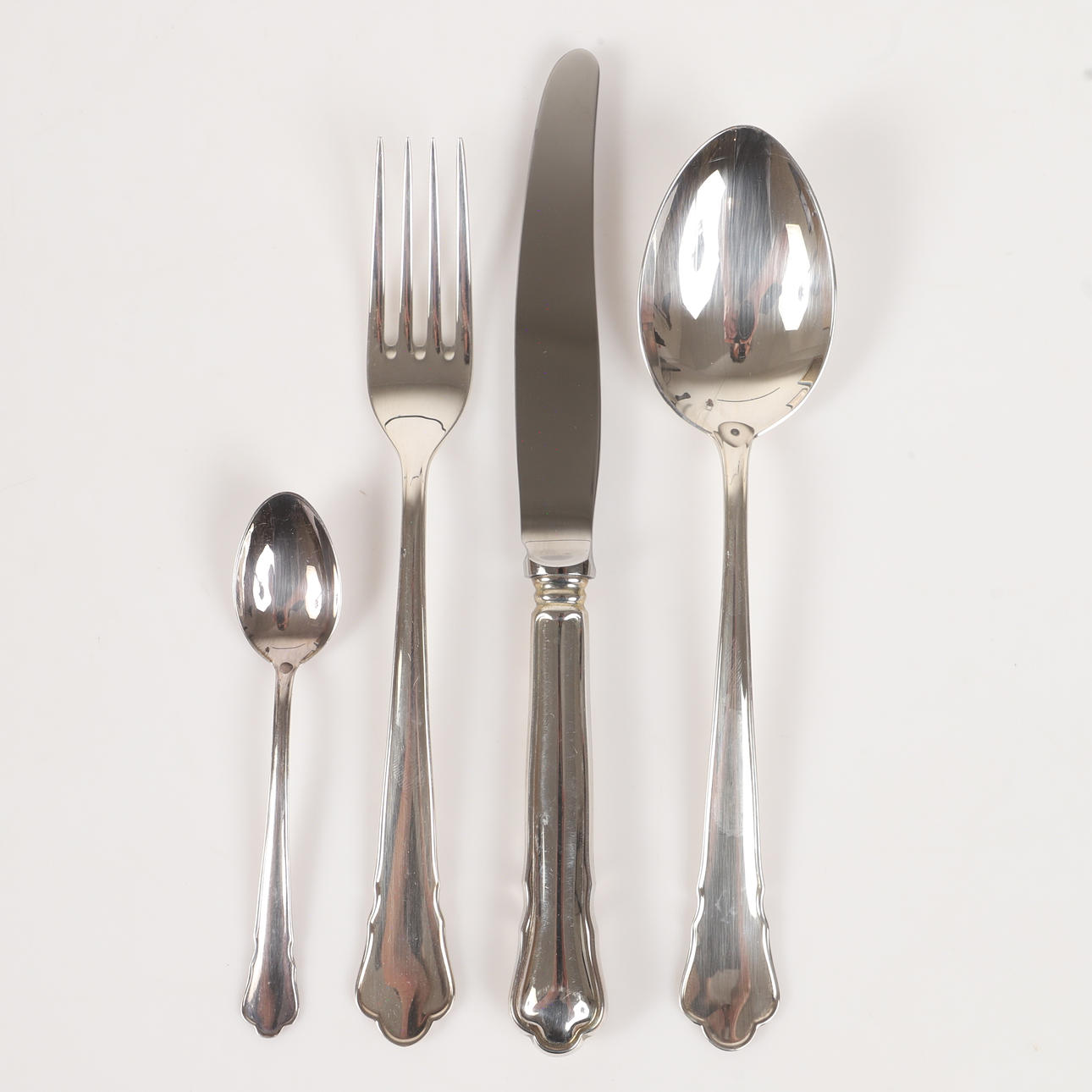 BESTICKUPPSÄTTNING, 30 delar, "Chippendale", silver.