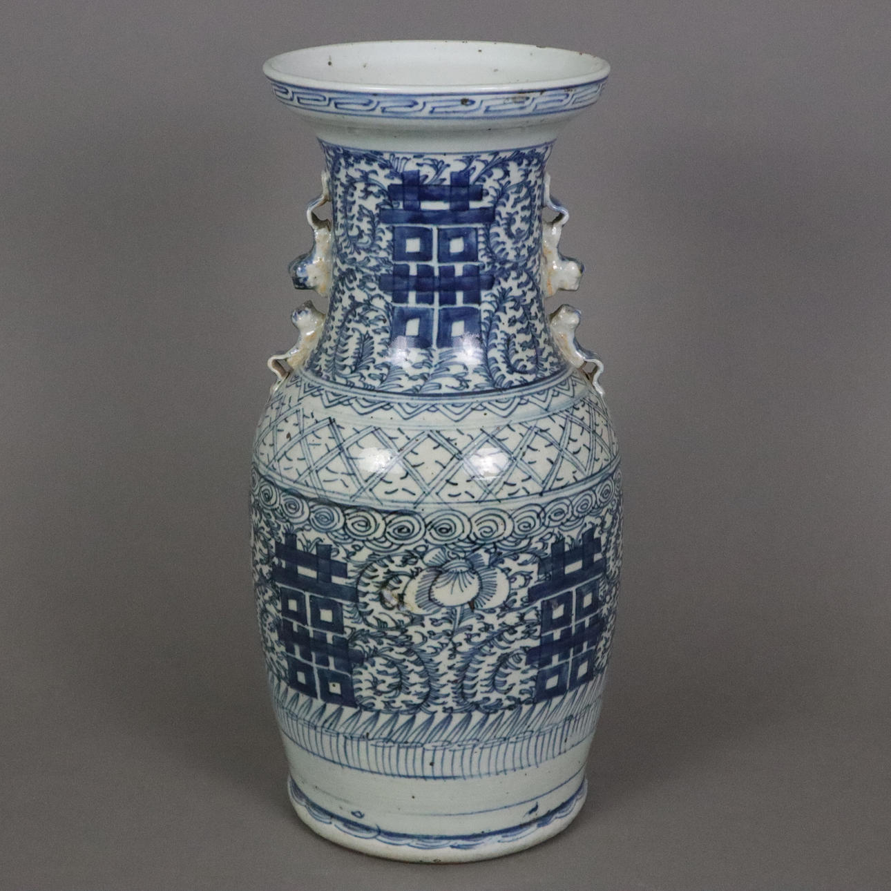 Blue and white baluster vase - China.