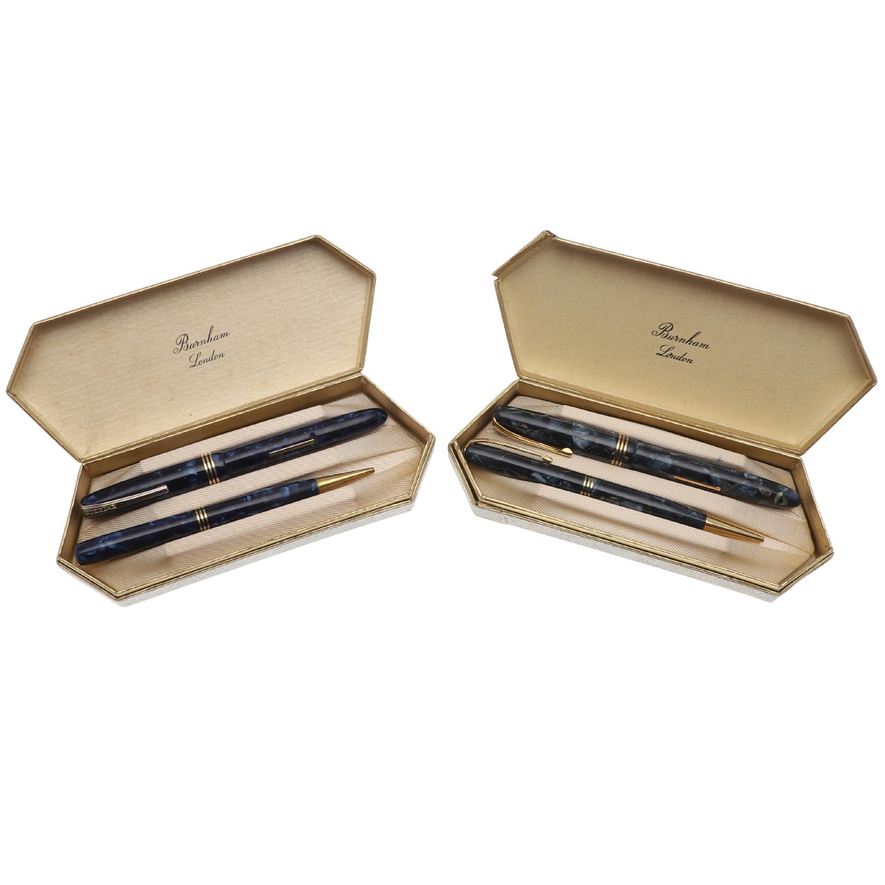 BURNHAM FOUNTAIN PEN SETS.