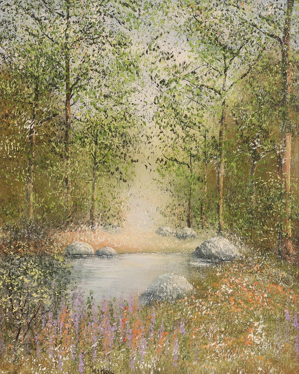 MATS HÅDELL. Oil on canvas, signed.