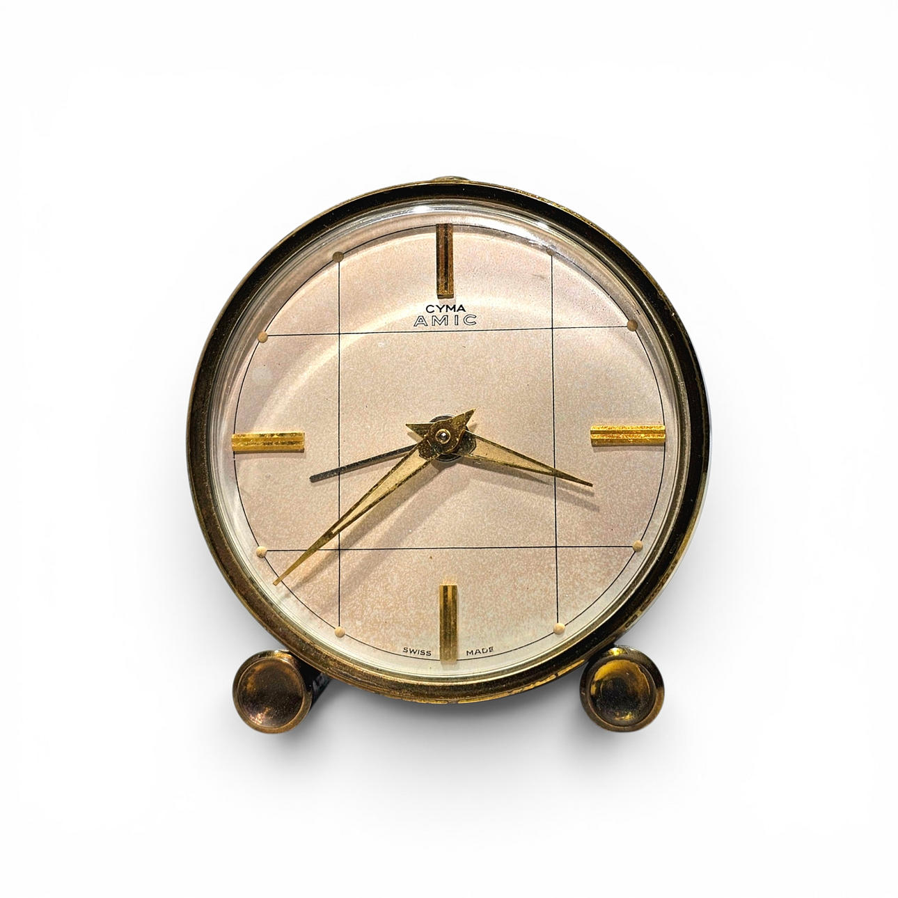 Cyma Amic Swiss table alarm clock.