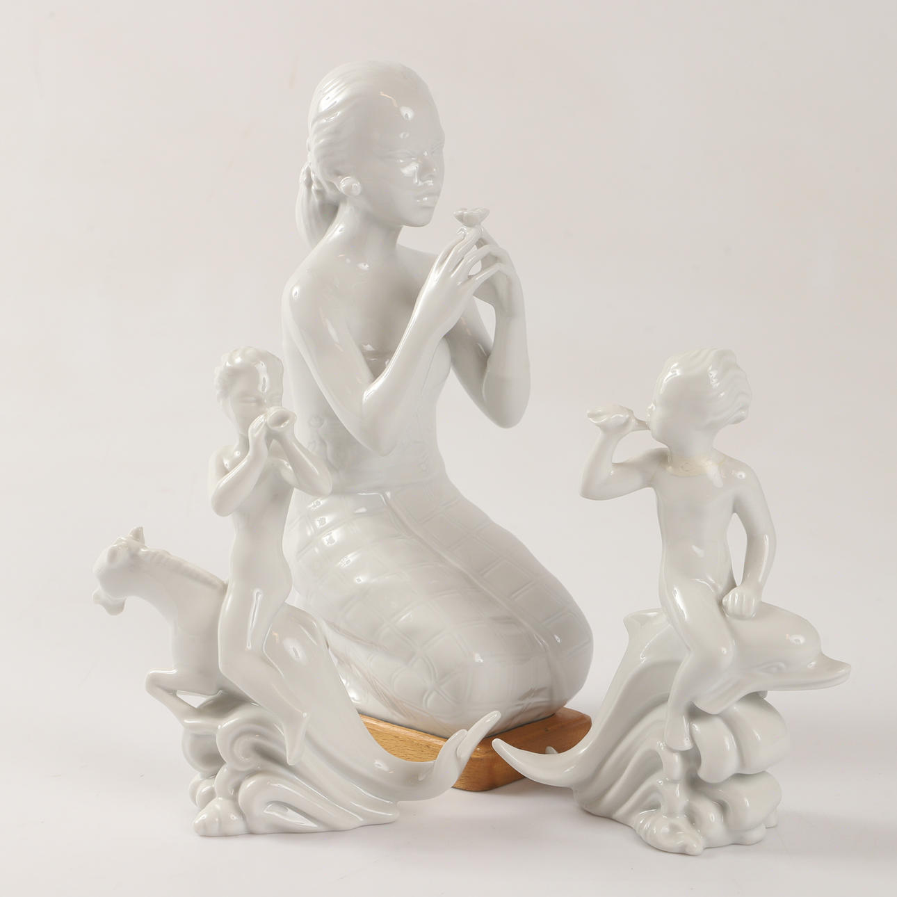 FIGURINES, 3 pieces, porcelain, Rörstrand.