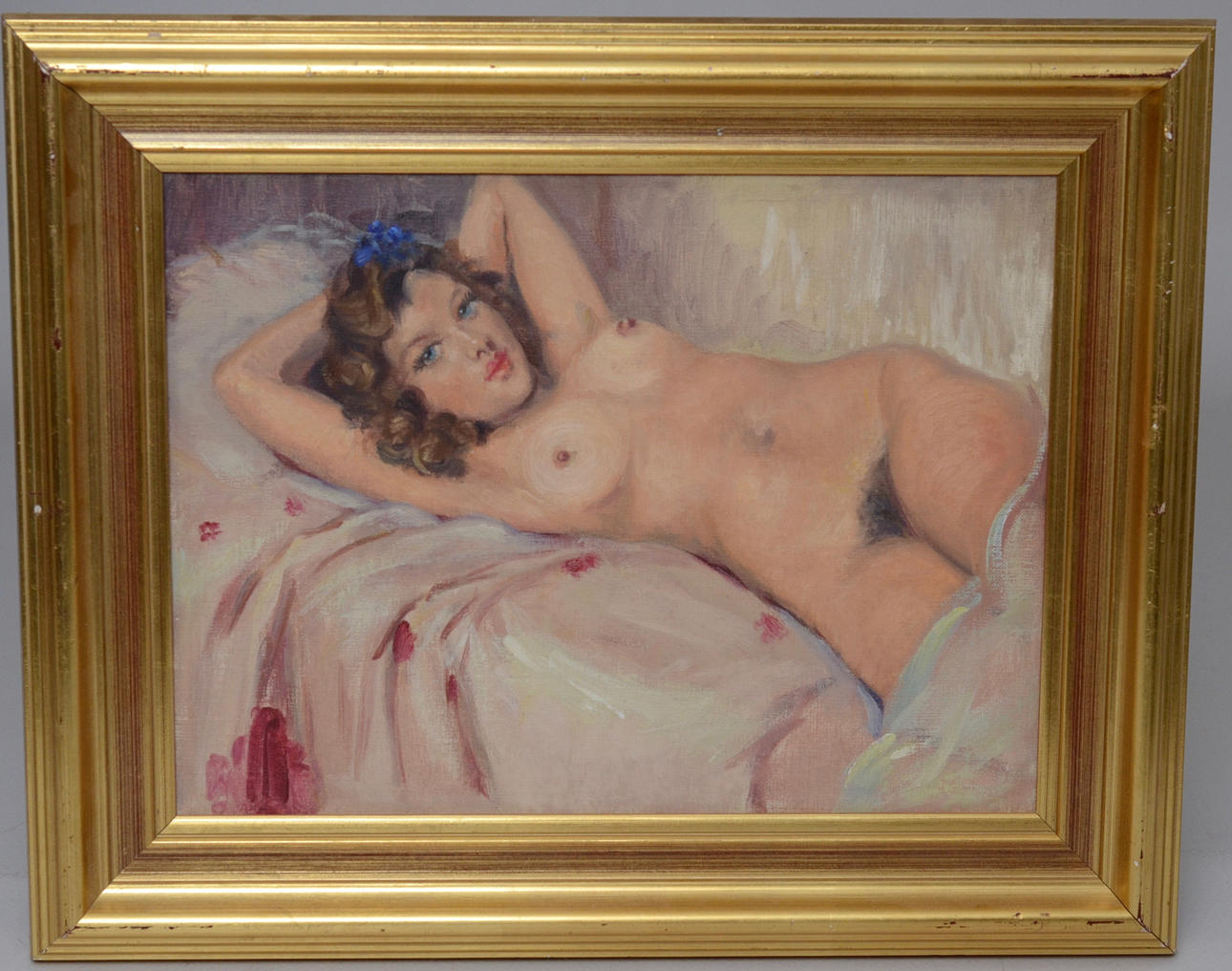 OIDENTIFERAD KONSTNÄR. NAKENSTUDIE AV KVINNA.