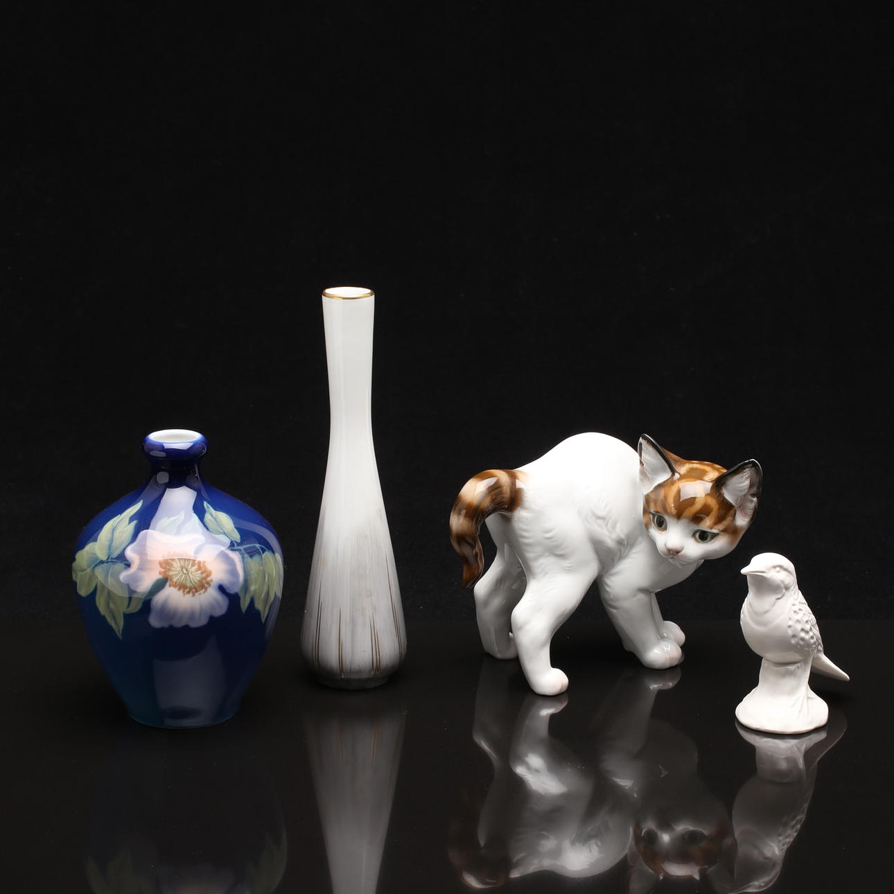 PARTI PORSLIN, 4 delar, Rosenthal, Goebel samt Royal Copenhagen.