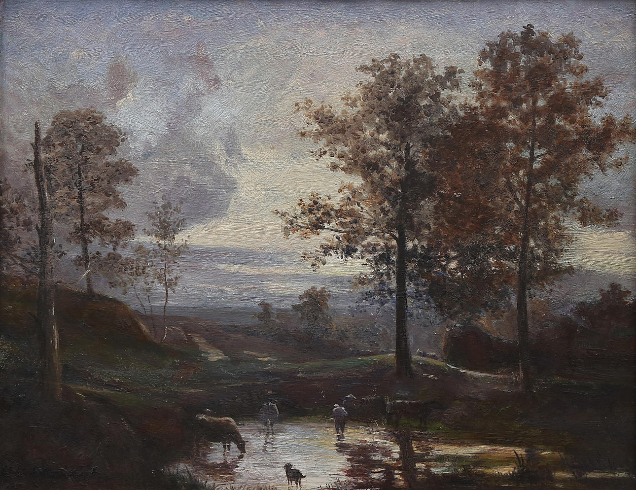ENGLISH SCHOOL, CIRCA 1900. Lively landscape.