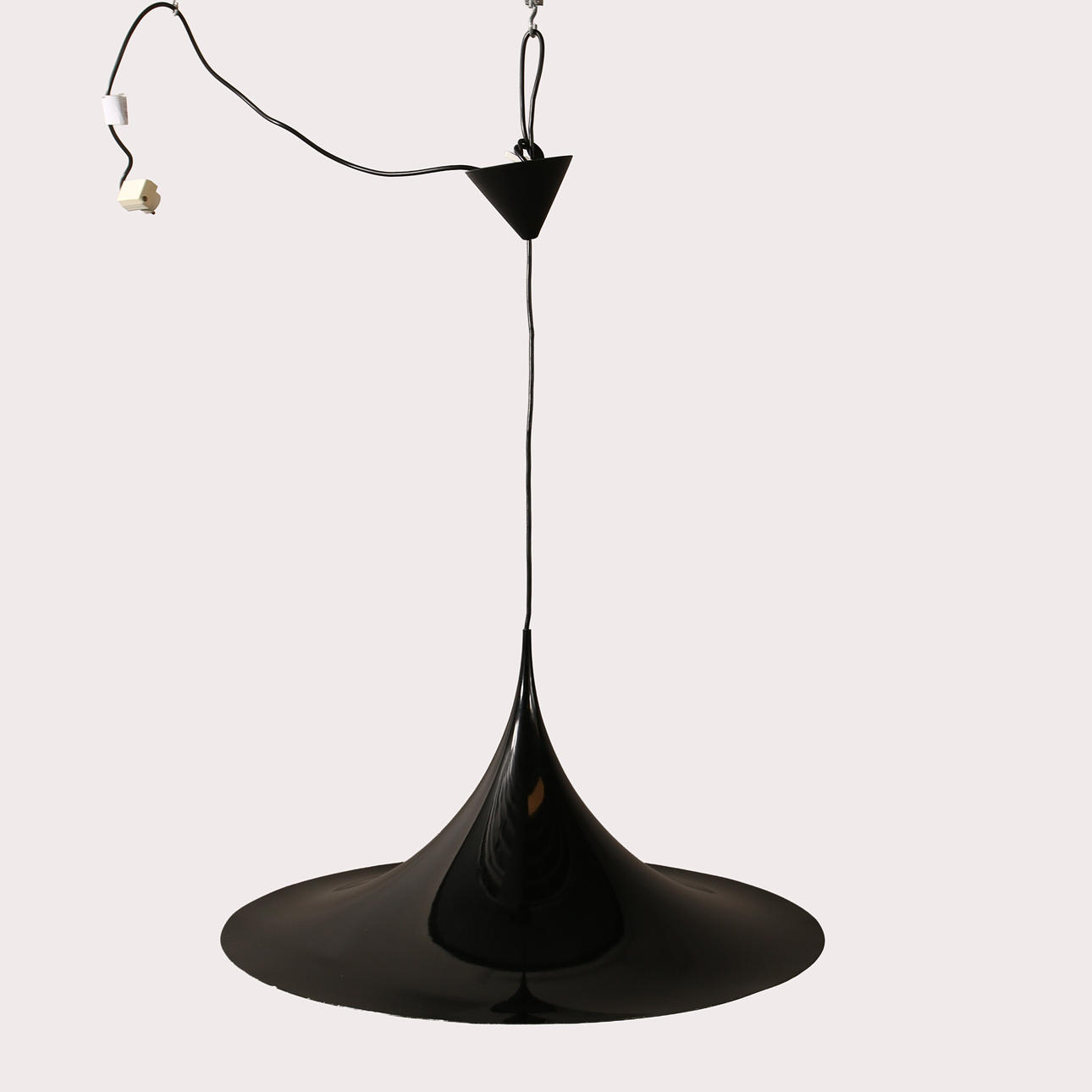 CLAUS BONDERUP AND TORSTEN THORUP. Pendant lamp, "Semipendel". Black, Denmark.