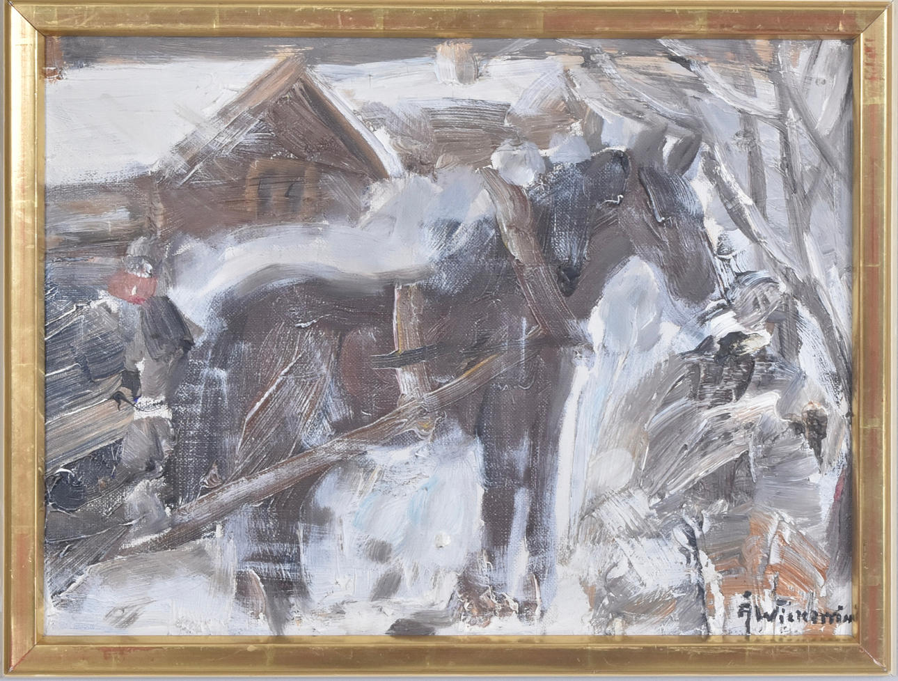 ÅKE WICKSTRÖM. Oil on canvas.