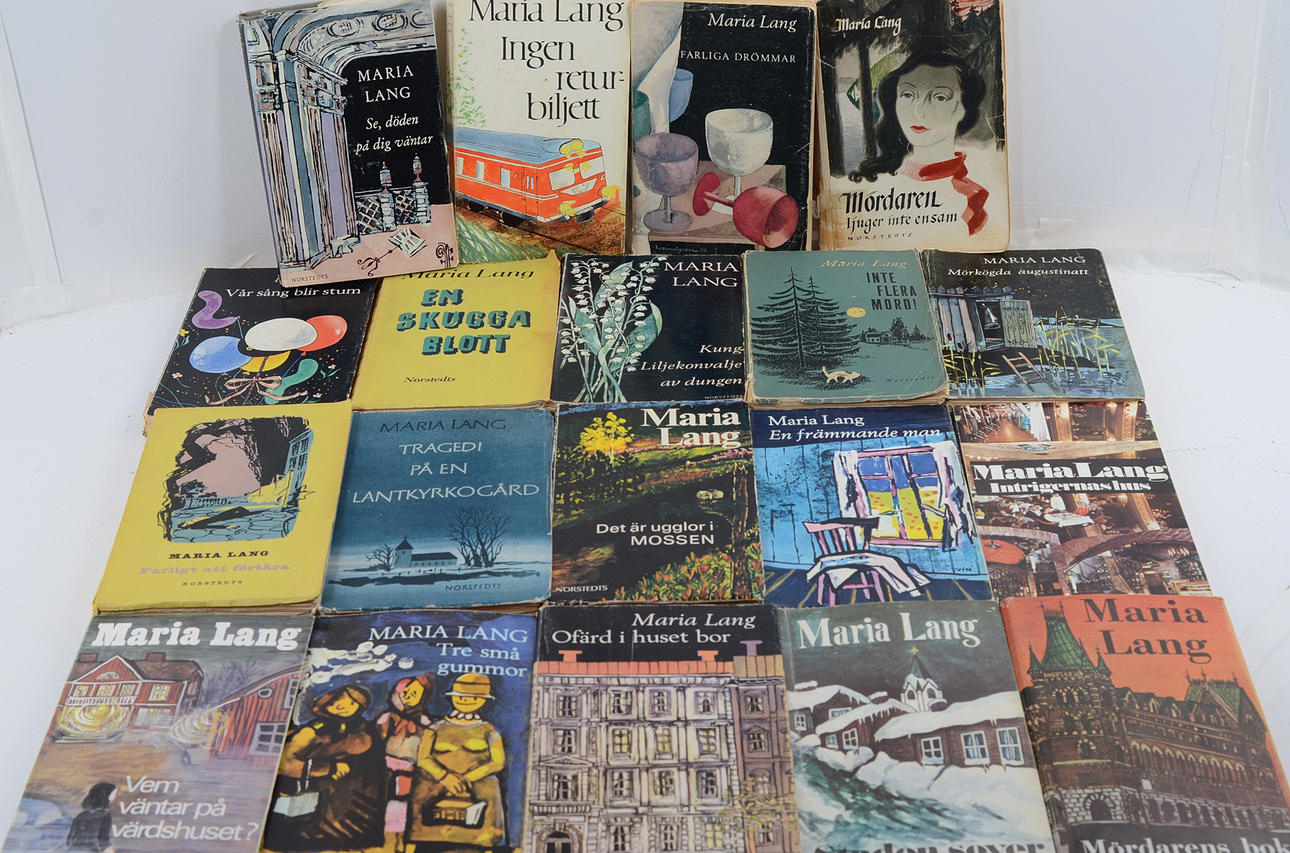 MARIA LANG. 19 deckare 1949-1972.