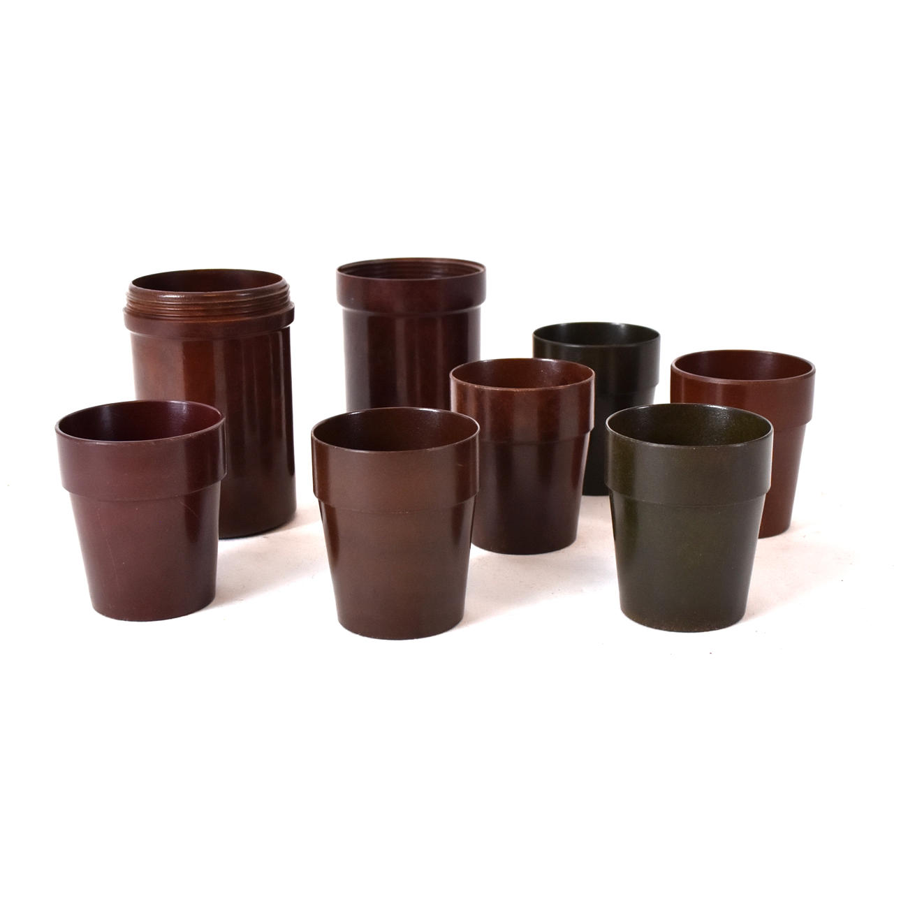 SCHNAPPS GLASSES IN CASE, bakelite, Perstorp.