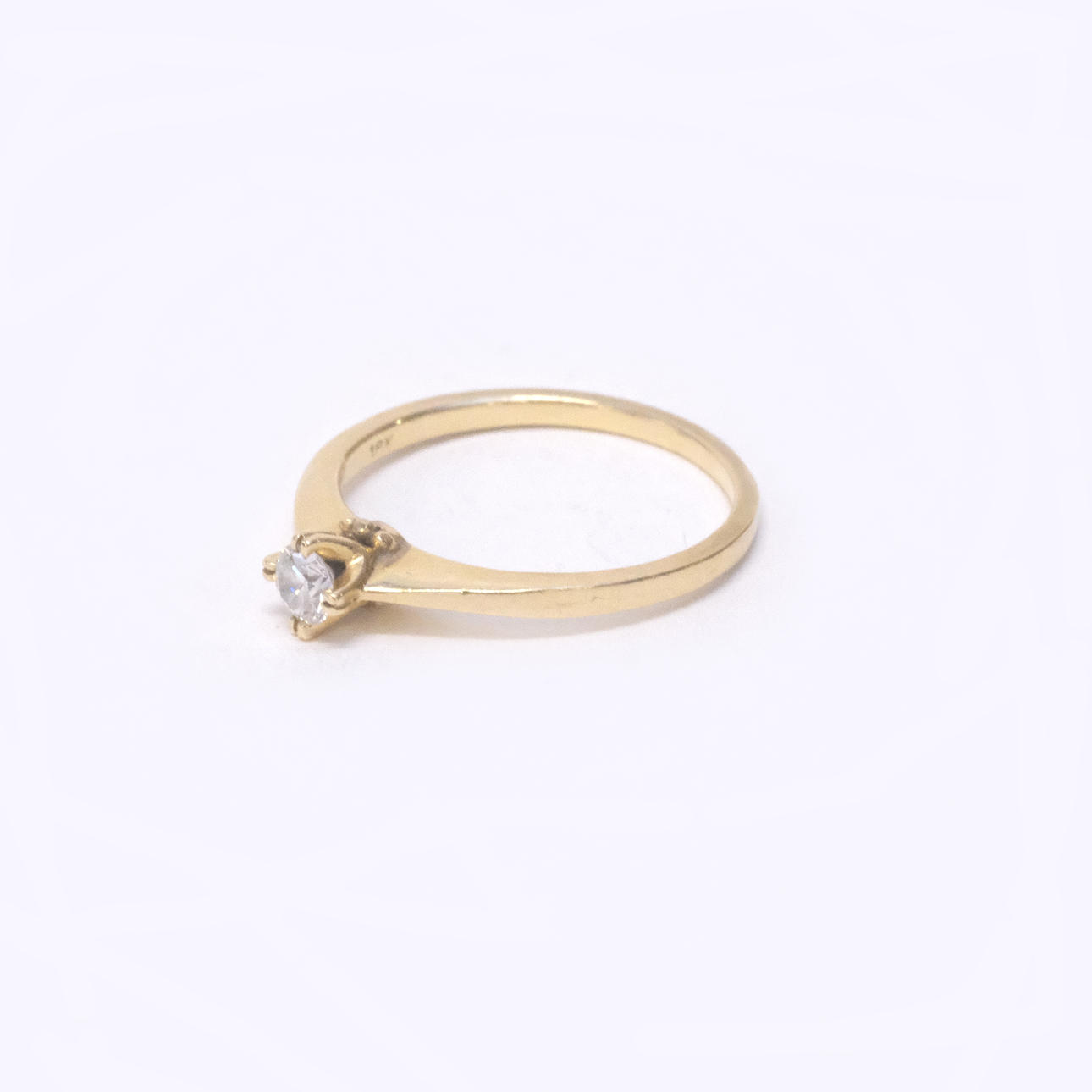 SOLITAIRE RING WITH DIAMOND, 0.20CT, 18K GOLD.