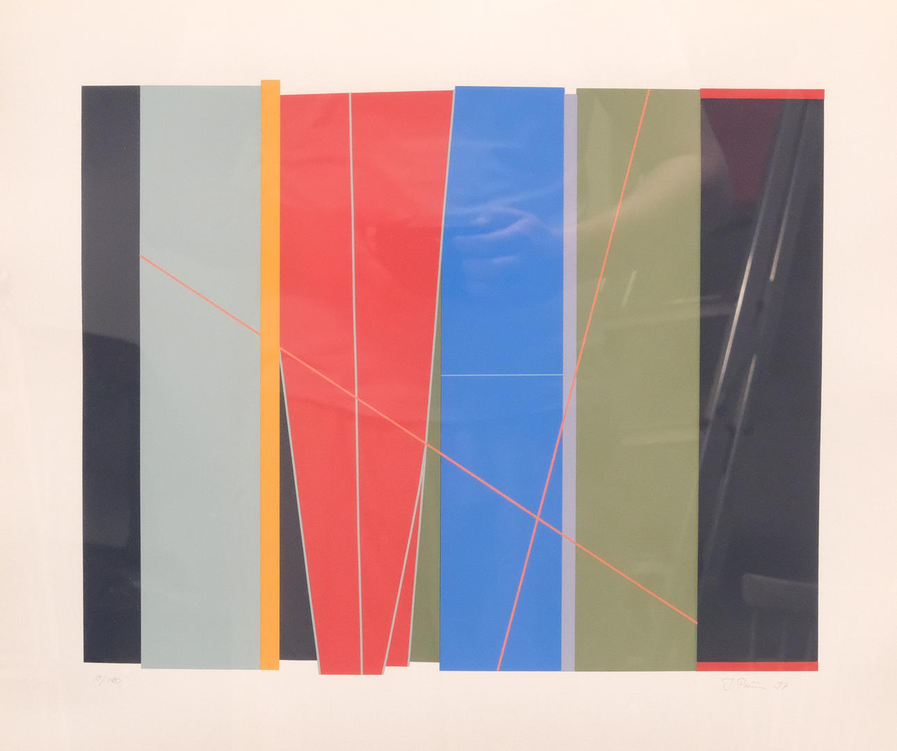 ILKKA PÄRNI. LITHOGRAPH. GEOMETRIC COMPOSITION.