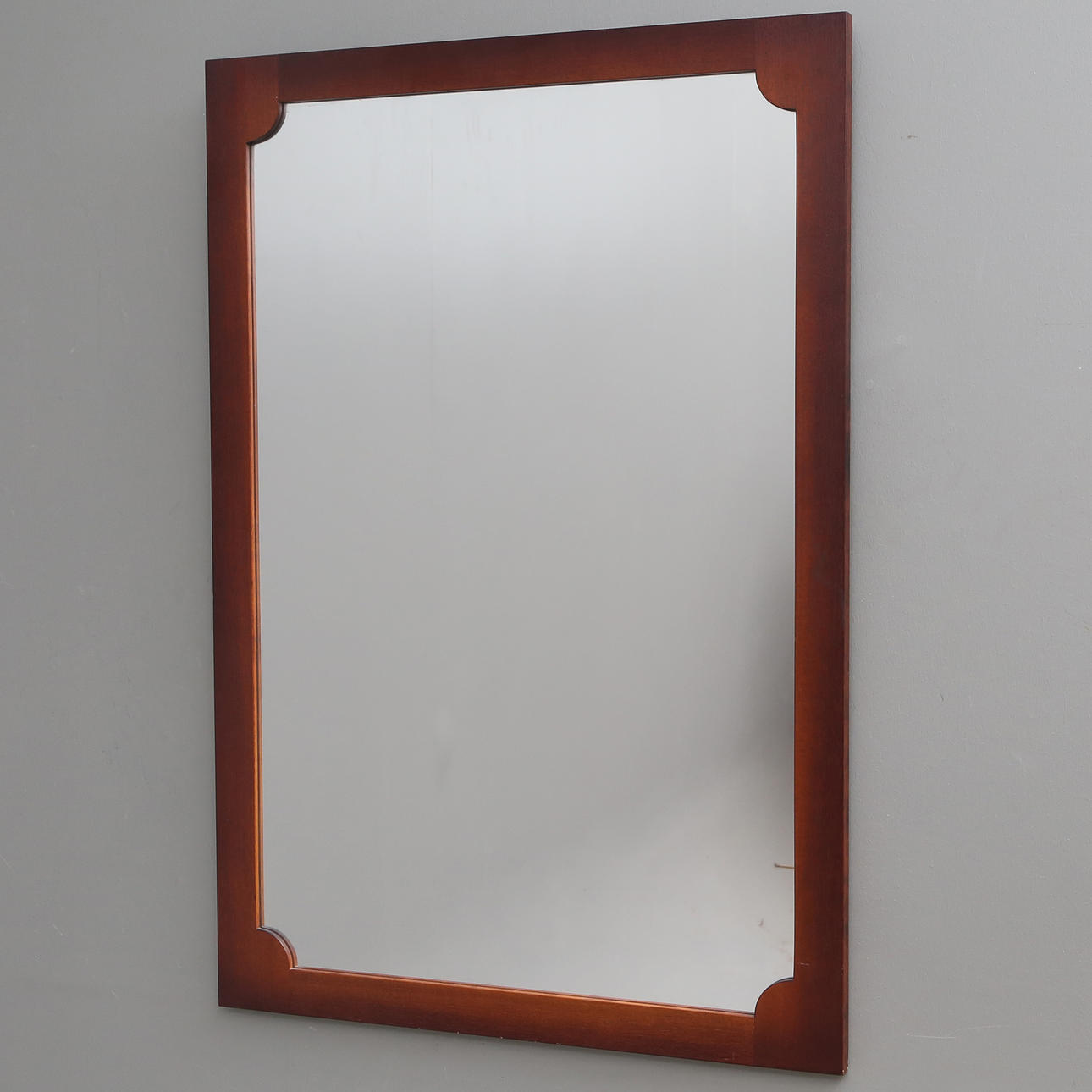 MIRROR, with wooden frame.