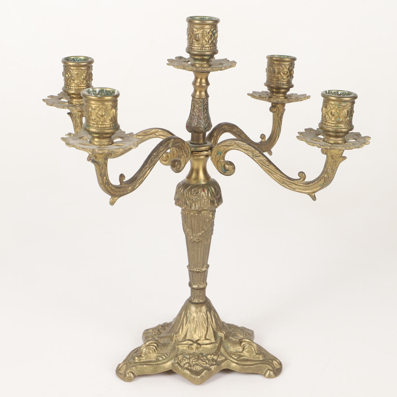 CANDELABRUM, brass, 20th century.