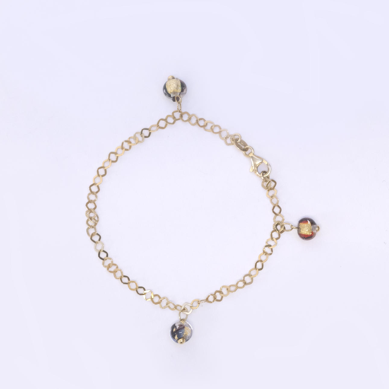 BRACELET WITH CHARMS, 18K GOLD.