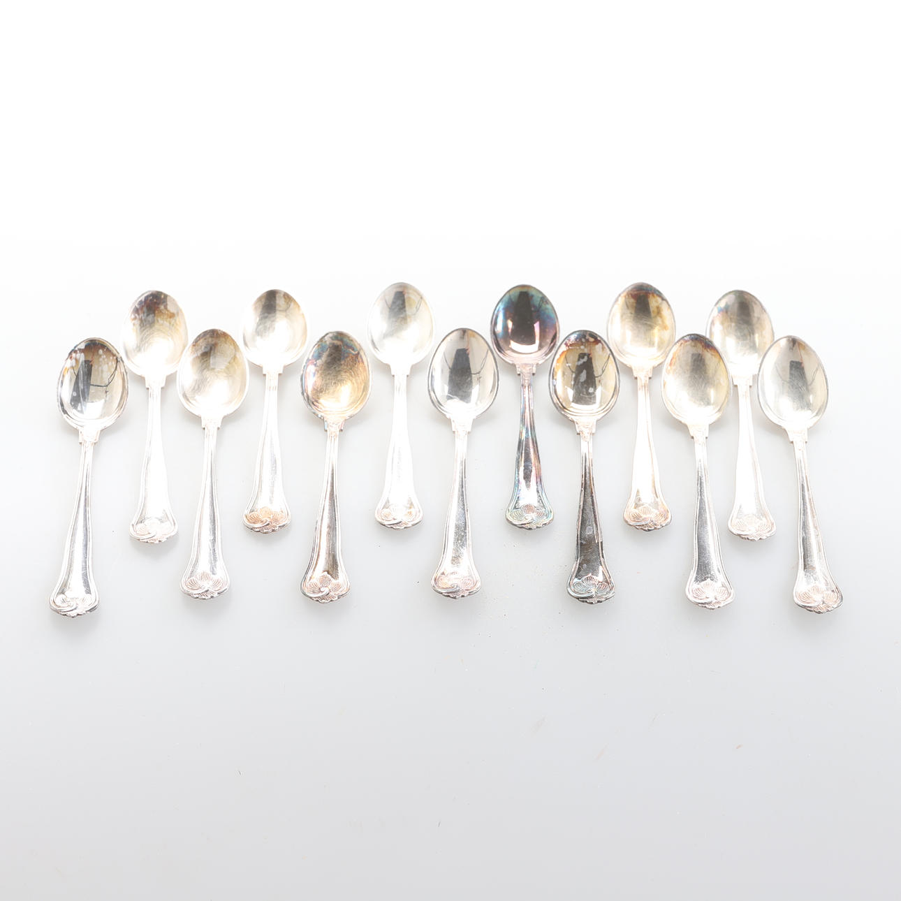 COFFEE SPOONS, 13 pieces, silver.