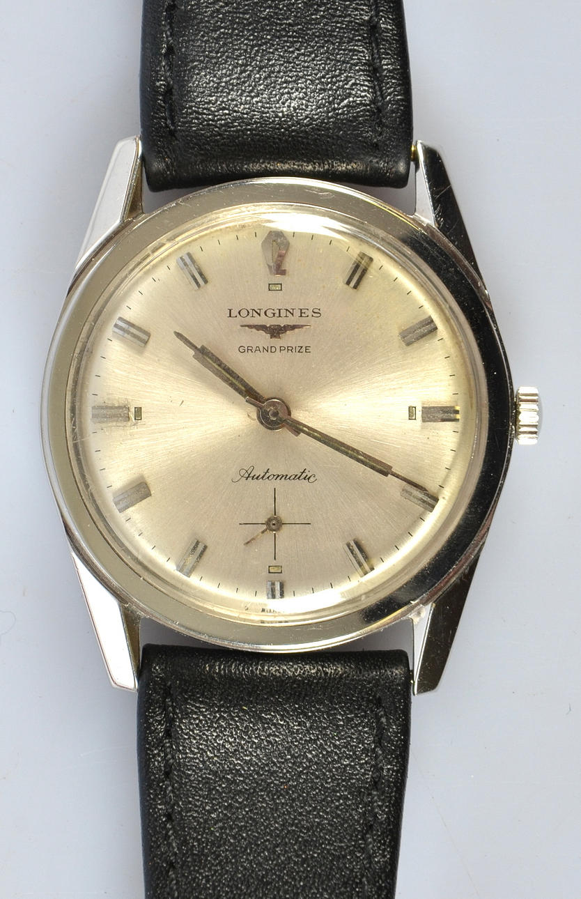 HERRARMBANDSUR, Longines Grand Prize, aut, stål.