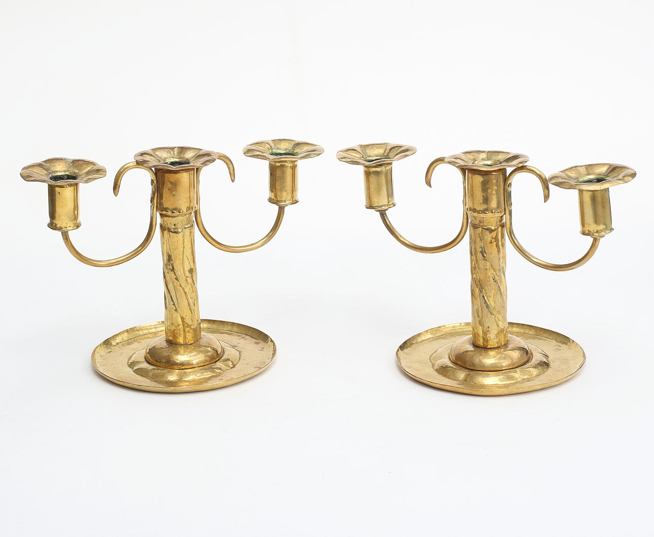 CANDELABRA, a pair, brass, Baroque style, 19th century.