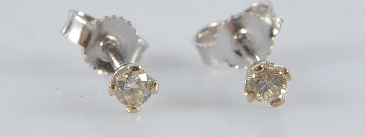 DIAMANTÖRHÄNGEN, 0,20ct, vitguld 18K.