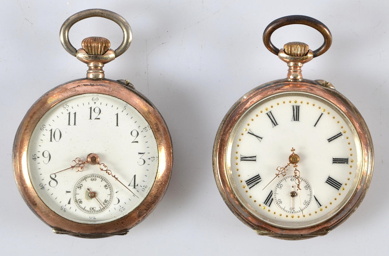 MORMORSUR, 2 st, Stora Riksvapnet, Silver.