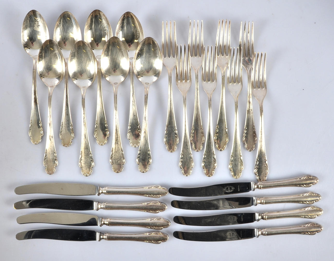 BESTICK, 24 delar, "Haga", Silver, vikt 1001,5 gram.