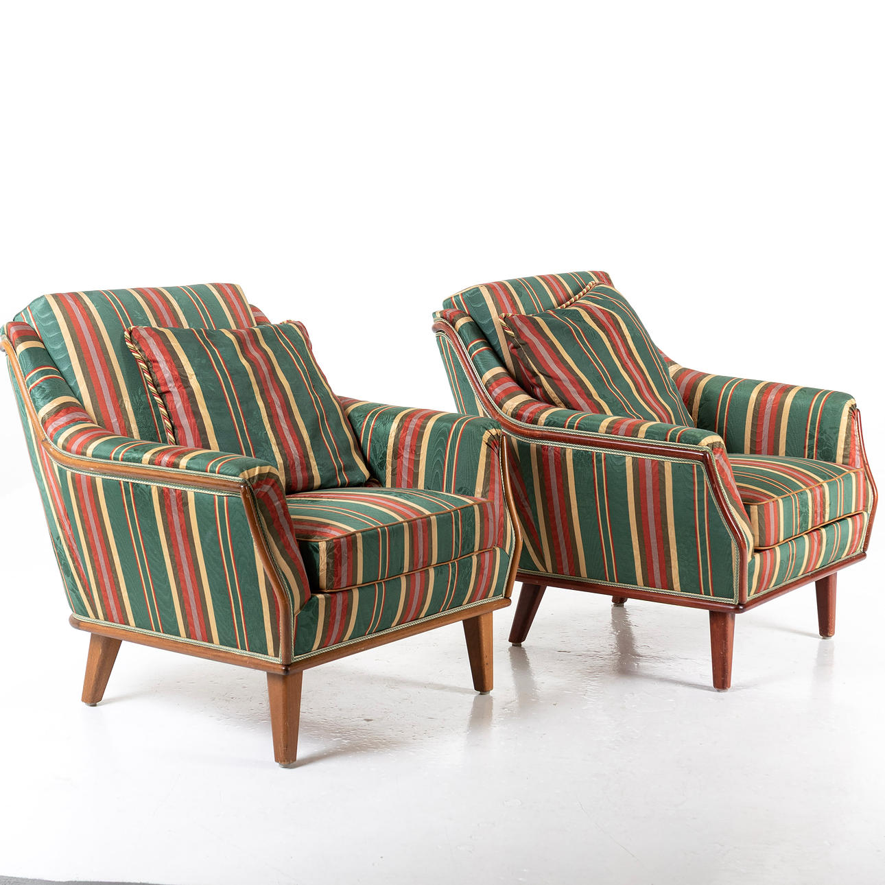 ARMCHAIRS, 1 pair, late 20th century.