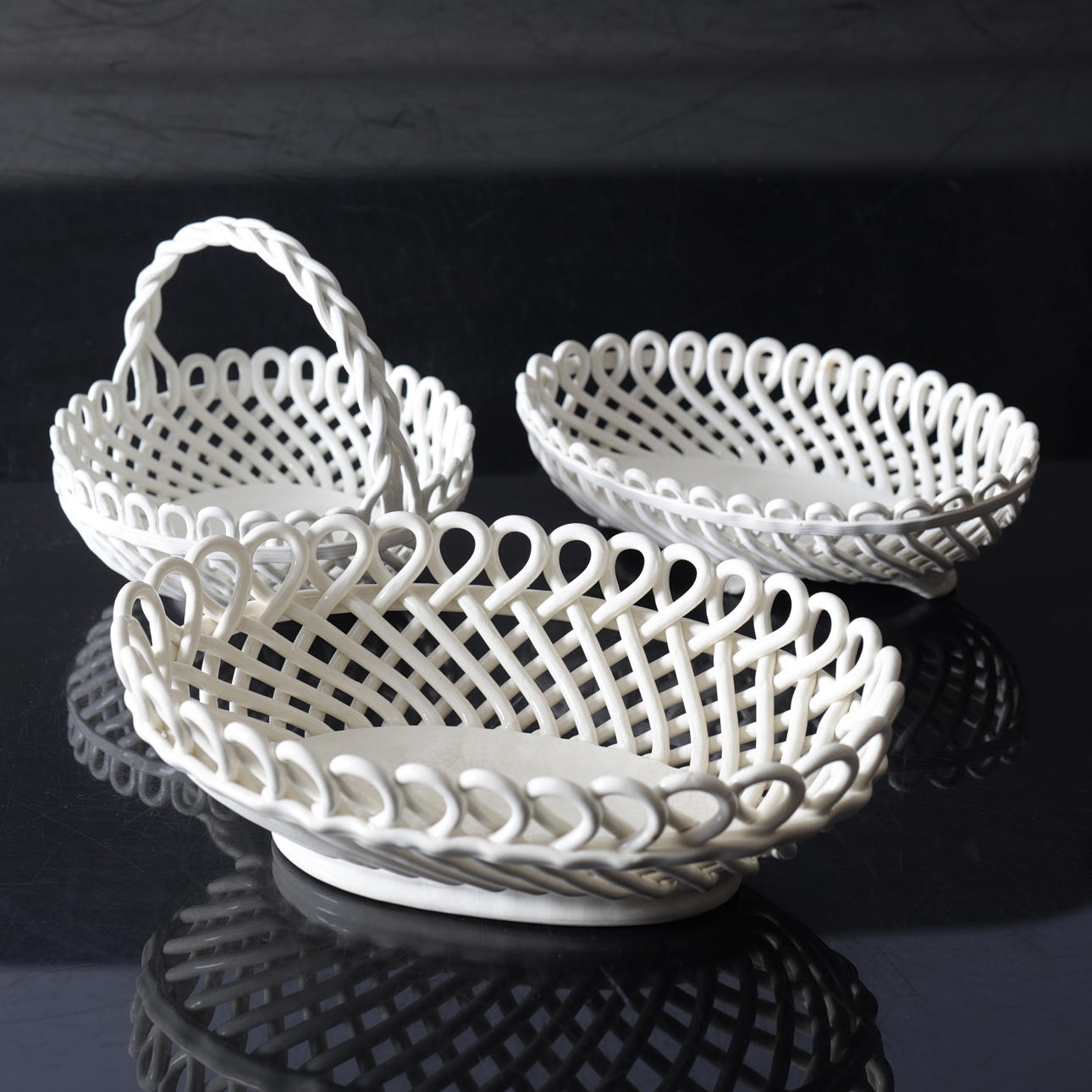 BOWLS, 3 pcs. Porcelain, Germany.