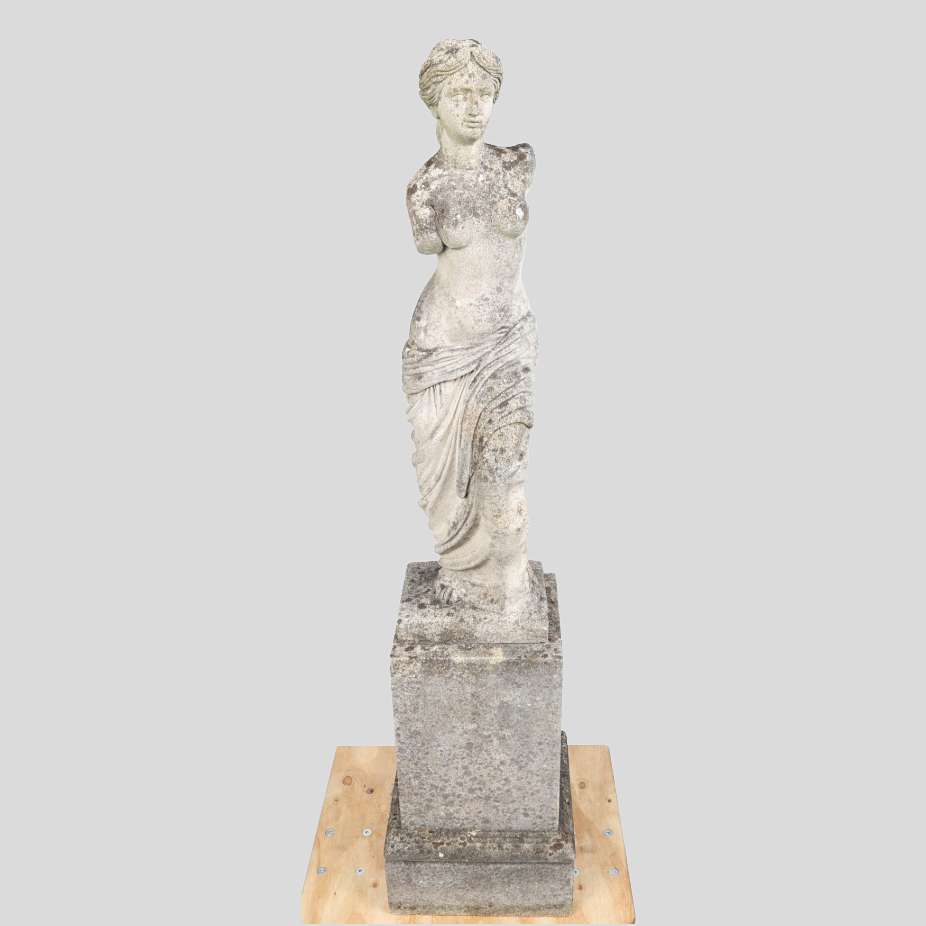 COMPOSITION STONE FIGURE OF VENUS DE MILO.