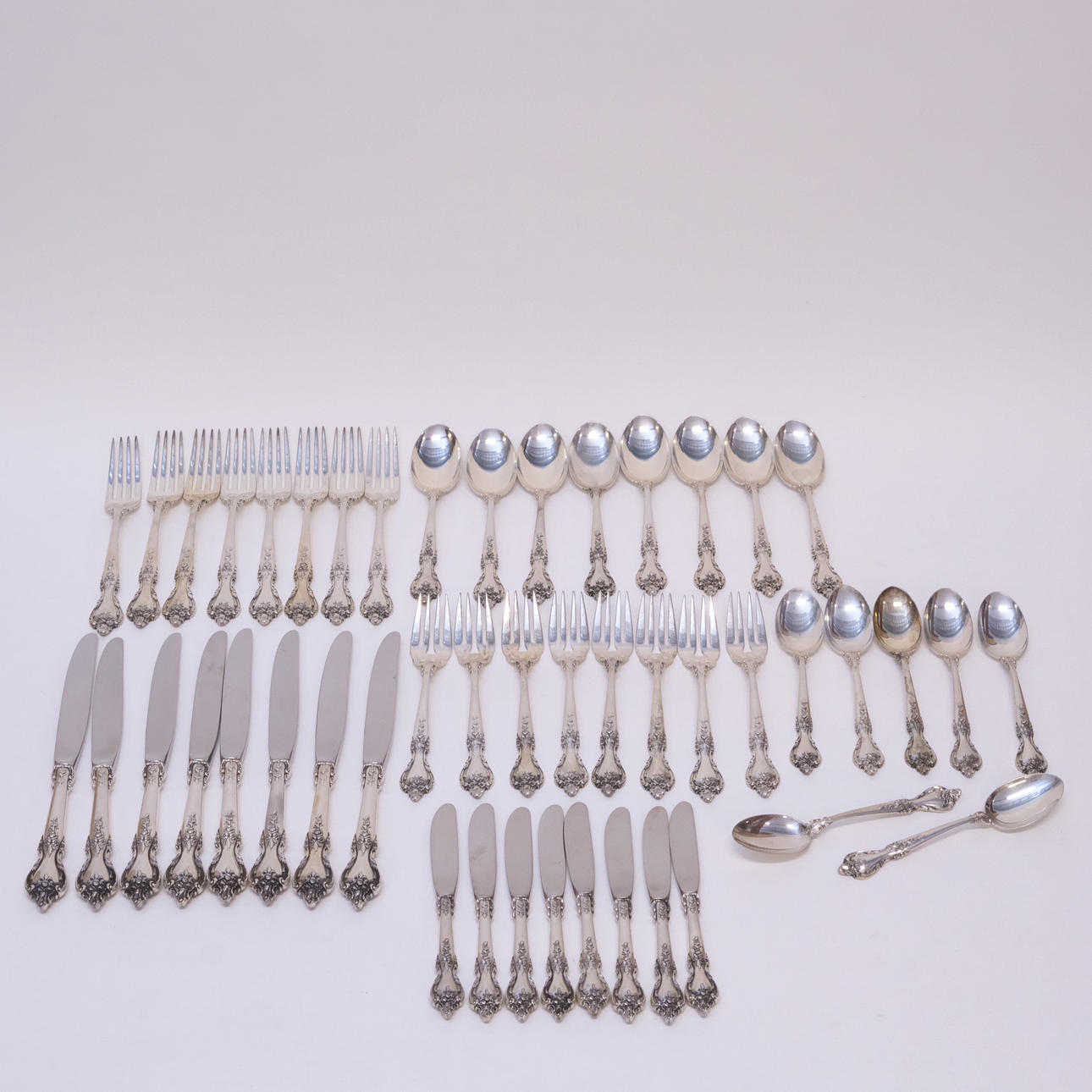 CUTLERY SET, 47 PIECES, LUNT, STERLING SILVER.